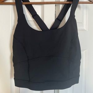 Black longline lululemon sports bra